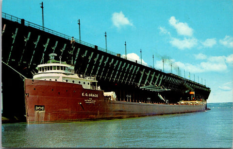 Ship Postcard - E G GRACE, Ore Freighter postcard - F17064