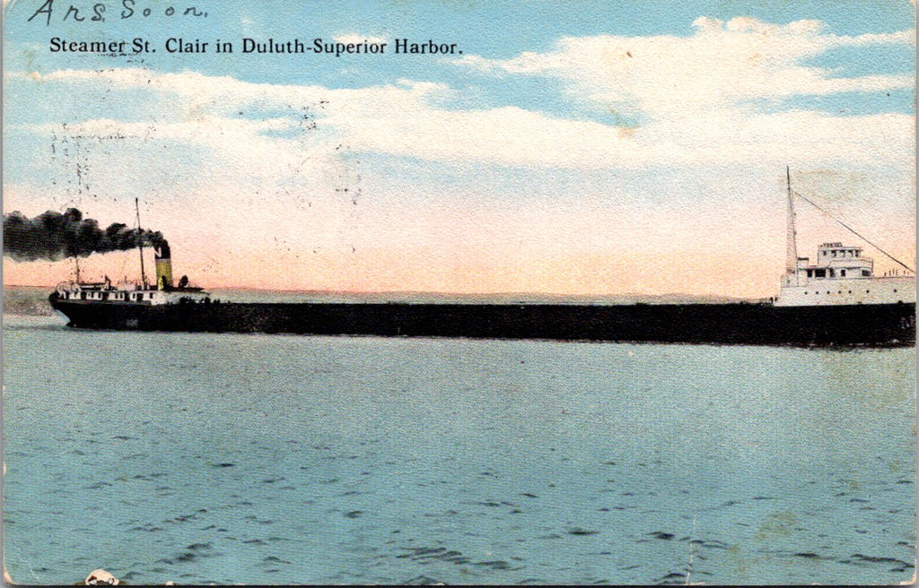 Ship Postcard - ST CLAIR steamer postcard - F17178