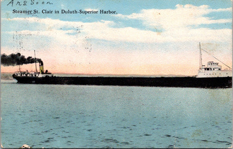 Ship Postcard - ST CLAIR steamer postcard - F17178