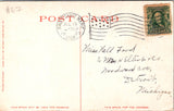 MI, Sault Ste Marie - Weitzel Lock and city beyond - Detroit Pub postcard - F173