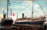 Ship Postcard - La CHAMPAGNE and FUERST BISMARCK postcard - F17445
