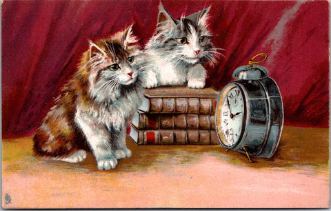 Animal - Cat or Cats postcard - Anthropomorphic - unsigned Boulanger - F23007