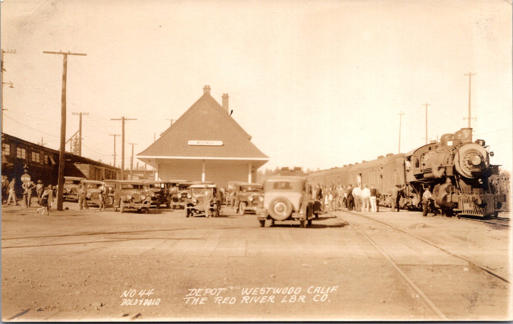 CA, Westwood - Rail Road Depot, Red River Lumber Co RPPC - F23021