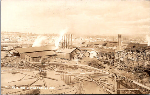 OR, DALLAS - Mill District BEV of the Yard - RPPC postcard - F23025