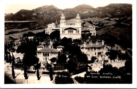 CA, SAN SIMEON - Hearst Castle real photo postcard, RPPC - F23028
