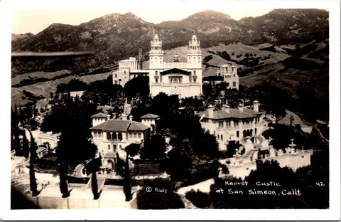 CA, San Simeon - Hearst Castle real photo postcard, RPPC - F23028