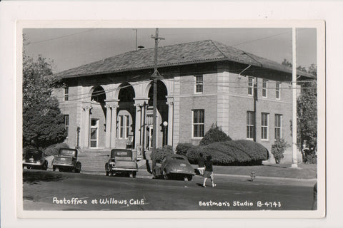 CA, Willows - Post Office - Eastman Studio real photo postcard - F23030