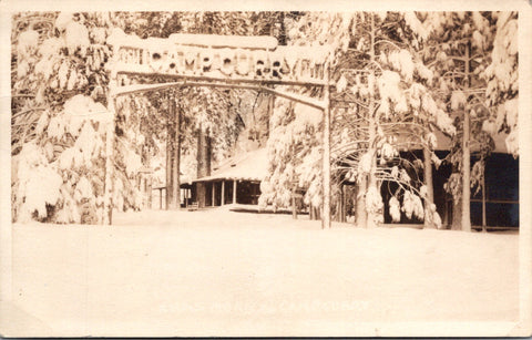 CA, CAMP CURRY - Yosemite National Park snowy entrance (original SOLD) F23032