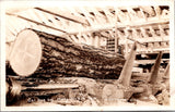 CA, WESTWOOD - Pine log ready for the saw, close up - RPPC - F23061
