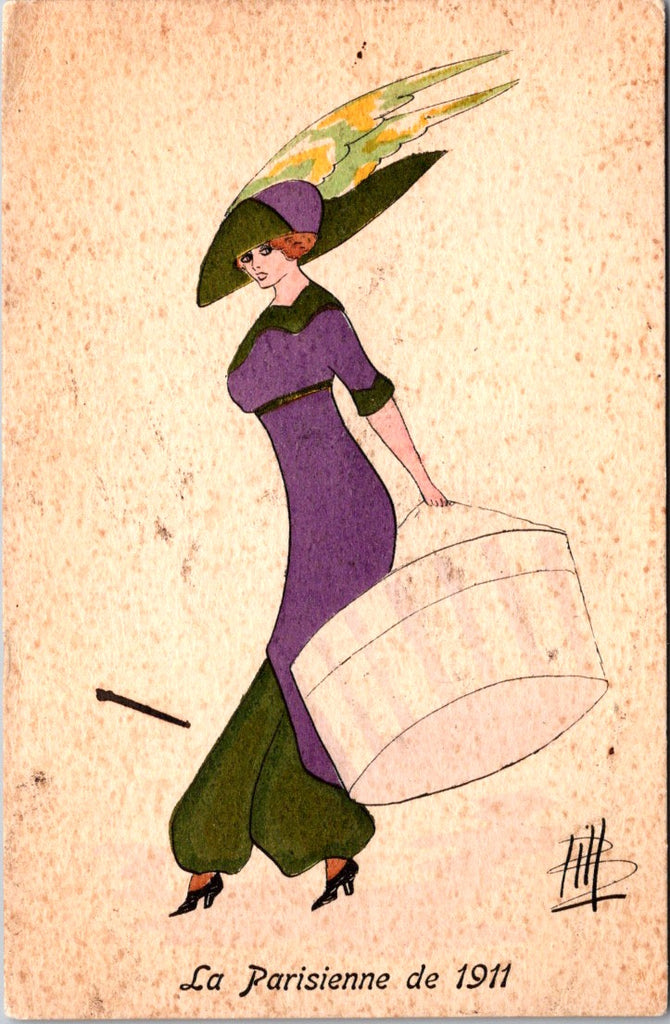 People - Female postcard - Young woman, LA PARISIENNE de 1911 - F23133