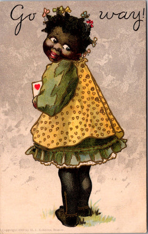 Vintage African American - Black comic postcard - F23151