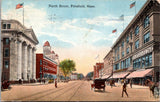 MA, PITTSFIELD - North St, J R Newman and Sons postcard - FF0062