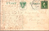 NY, CORTLAND - Church St, monument, people - 1913 postcard - G03025