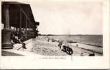 MA, REVERE BEACH - beach scene including building postcard - G03032