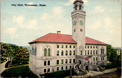 MA, WORCESTER - City Hall - Williams postcard - G03159