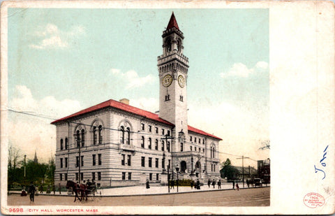 MA, WORCESTER - City Hall - Detroit Publishing Co postcard - G03263