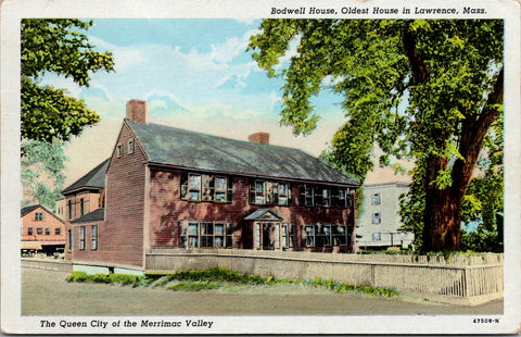 MA, LAWRENCE - Bodwewll House - Louis Pearl postcard - G03336