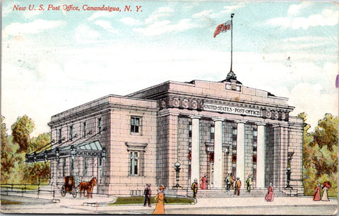 NY, CANANDAIGUA - Post Office (new) - @1913 postcard - G06067