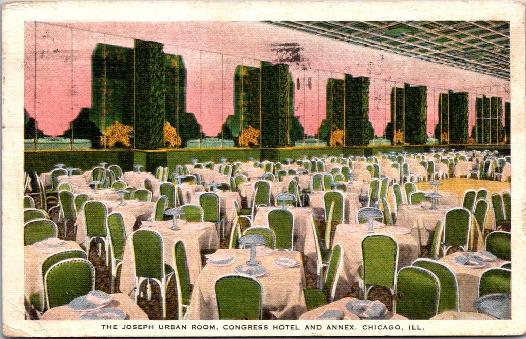 IL, CHICAGO - Congress Hotel - Joseph Urban Room postcard - G17180