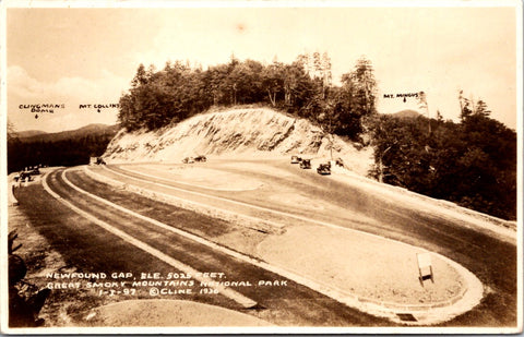 TN, GATLINBURG - Newfound Gap, Great Smoky Mountain Park RPPC postcard - GR0004