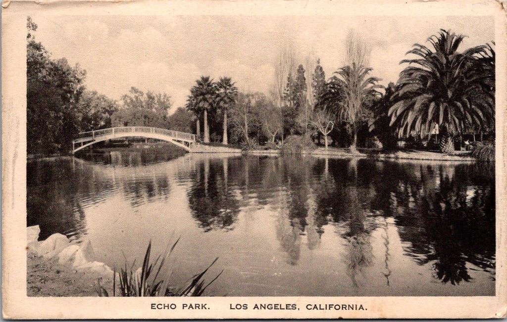 CA, LOS ANGELES - Echo Park, bridge - Theo Sohmer postcard - GR0132