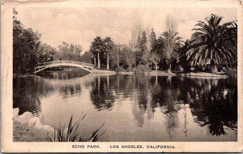 CA, LOS ANGELES - Echo Park, bridge - Theo Sohmer postcard - GR0132