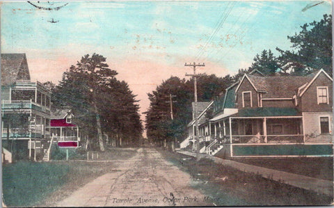 ME, OCEAN PARK - Temple Ave - 1908 postcard - I03092