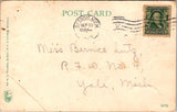 MI, Detroit - Washington Boulevard, people in street - 1908 postcard - I04102