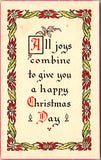 Xmas - All joys combine to give you a happy Christmas Day postcard