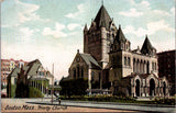MA, BOSTON - Trinity Church - Hugh C Leighton postcard - J03179