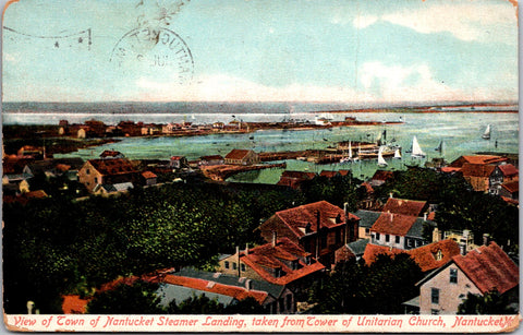 MA, NANTUCKET - BEV of town, Steamer Landing @1911 (original SOLD) J03200