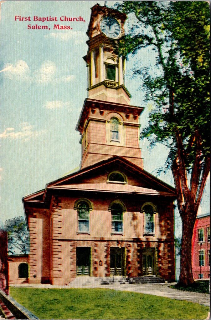 MA, SALEM - First Baptist Church postcard - J03250