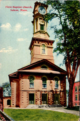 MA, SALEM - First Baptist Church postcard - J03250