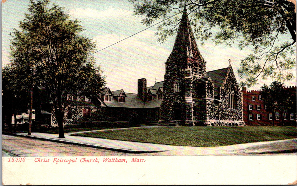 MA, WALTHAM - Christ Episcopal Church - 1909 postcard - J03380