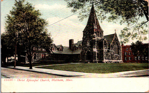 MA, Waltham - Christ Episcopal Church - 1909 postcard - J03380