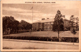 MA, WALPOLE - High School postcard - J06033