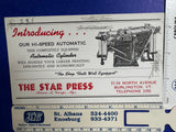 VT, Burlington - Star Press Advertising blotter - JJ0868