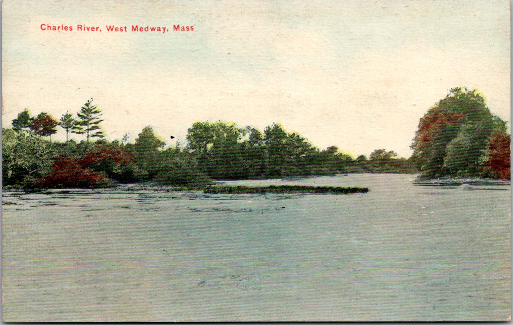 MA, WEST MEDWAY - Charles River scene - Albert C Mason (original SOLD) K03179