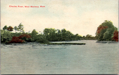 MA, WEST MEDWAY - Charles River scene - Albert C Mason (original SOLD) K03179