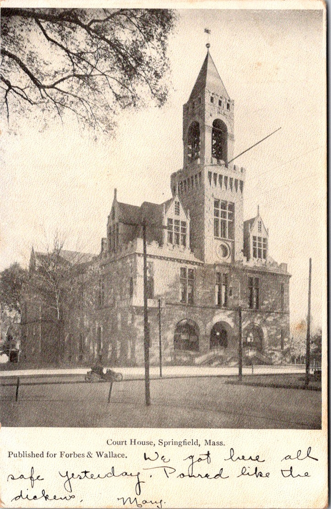 MA, SPRINGFIELD - Court House - pub for Forbes and Wallace postcard - K03209