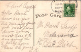 MI, FLINT - Saginaw St lit up at night postcard - K04088