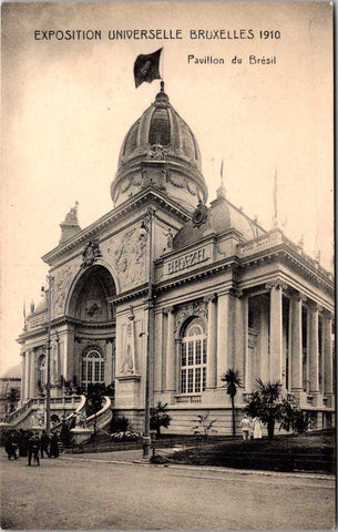 Foreign postcard - Bruxelles Belgium -  Exposition 1910 Pavillon du Bresil - K06