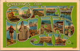 NY, CONEY ISLAND - Greetings from, Large Letter postcard - K06081