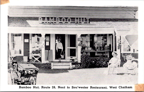 MA, WEST CHATHAM - Bamboo Hut storefront, people (original SOLD) MA0076