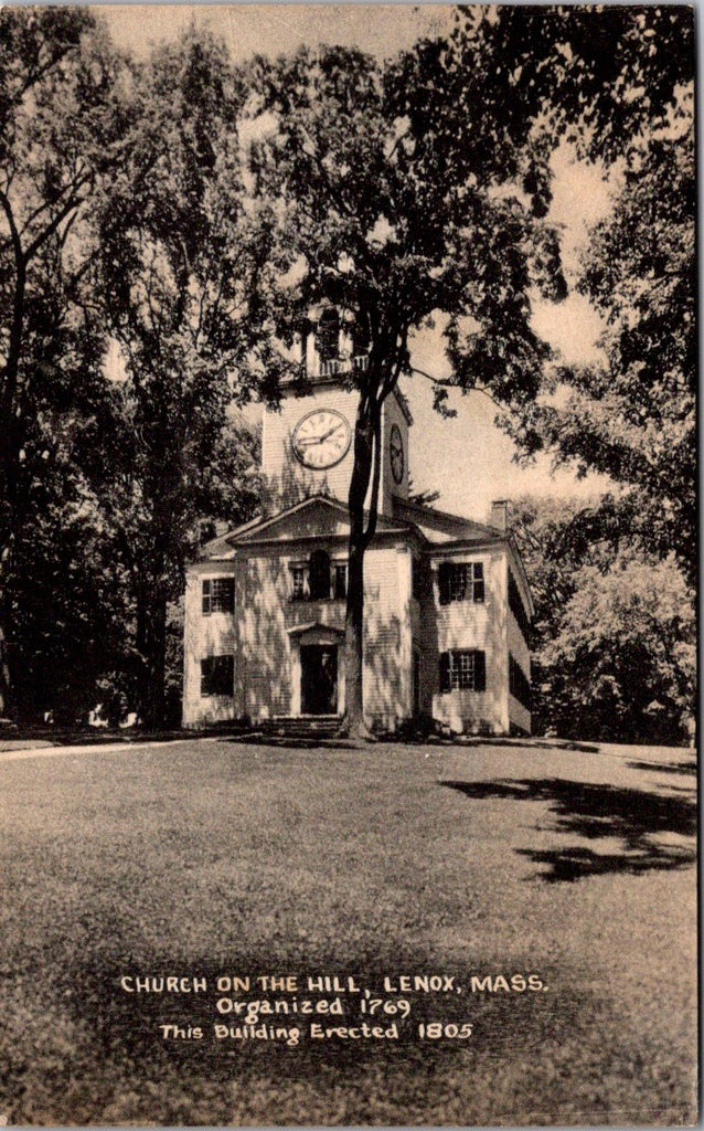 MA, LENOX - Church on the Hill - 1954 postcard - MA0154