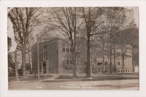MI, CHESANING - High School - Real Photo postcard, RPPC - MB0164