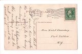 NY, NEW YORK CITY - Columbia Univ - Robert Goelet statue closeup postcard - MB0218