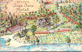 NY, LAKE GEORGE - Steens Depe Dene Motel postcard MB0415