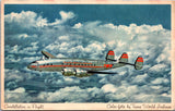 Plane postcard - TWA, Trans World Airlines close up postcard - MB0427