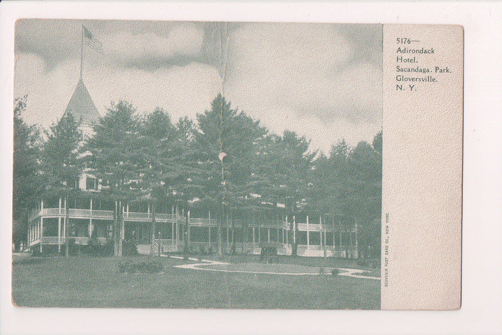NY, GLOVERSVILLE - Adirondack Hotel, Sacandaga Park postcard - MB0598
